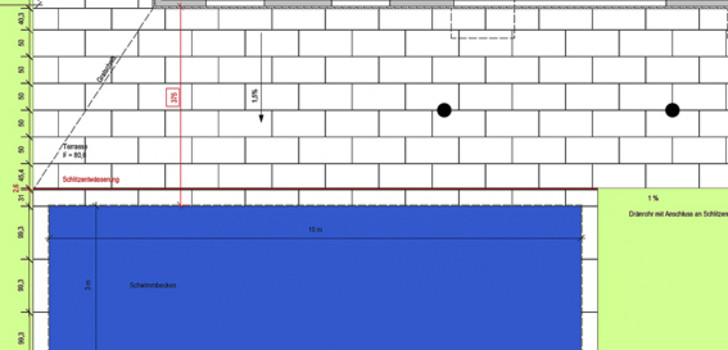 Plattenbelag aus serienmässig