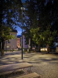<p>Das Lichtkonzept im sanierten Stadtgarten Chur wurde am vergangenen Donnerstag, 16. September 2021, beim Deutschen Lichtdesign-Preis mit dem…</p>