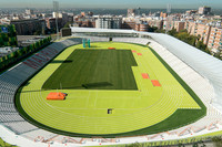 Das grünste Stadion der Welt  <p>Im Zentrum von Madrid wurde im vergangenen Sommer das für 14,5 Mio. Euro wiederaufgebaute Leichtathletikstadion Estadio Vallehermoso (zu Deutsch:…</p>