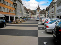 Streifen, aufgespannt von