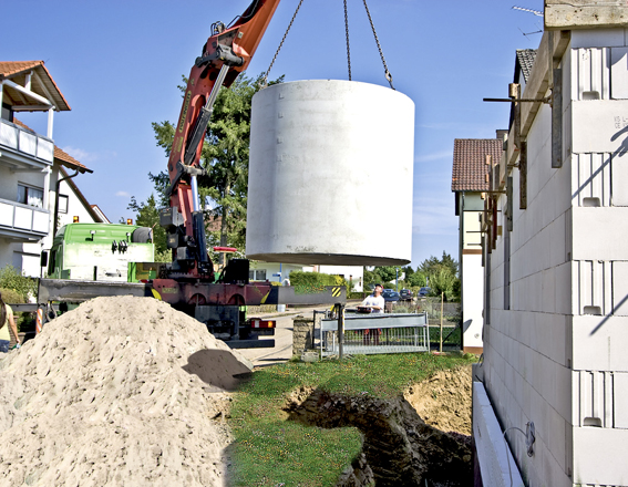 Regenwasser von Dach- und