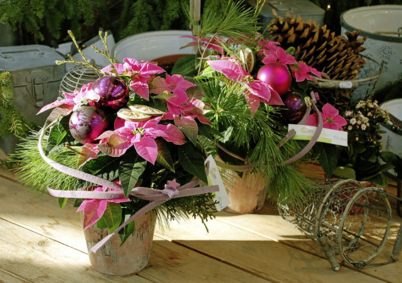 Floristisch veredelte Weihnachtsst
