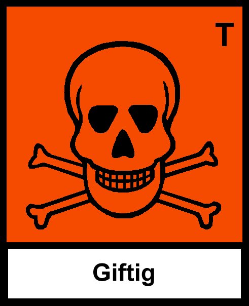 Gefahrensymbol «giftig» (T).