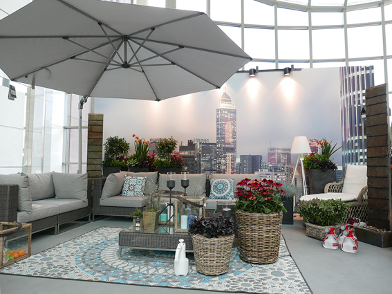 Eine nachgebaute Dachterrasse