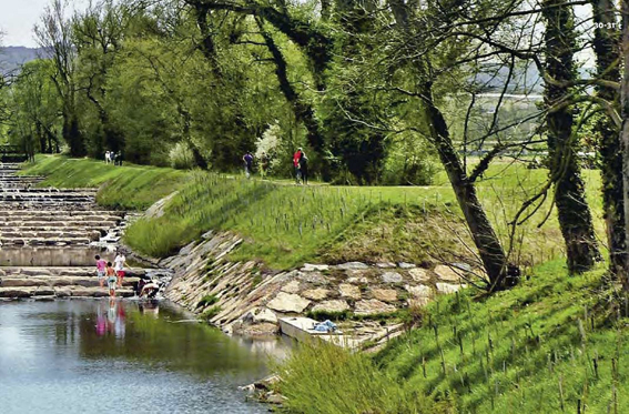 Der verbreiterte Flusslauf