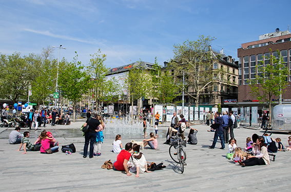 Das Wasserspiel auf dem Sechseläu